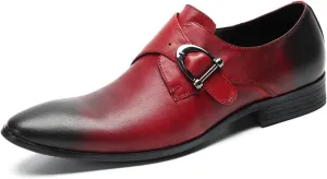 Men's Leather Shoes, Simple Gradient Business Casual Men's Dress Shoes, Wedding Party Banquet Barber Host Nightclub Stage Uniform Office Work Shoes