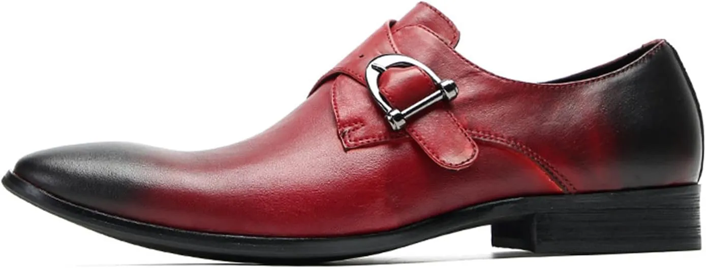Men's Leather Shoes, Simple Gradient Business Casual Men's Dress Shoes, Wedding Party Banquet Barber Host Nightclub Stage Uniform Office Work Shoes