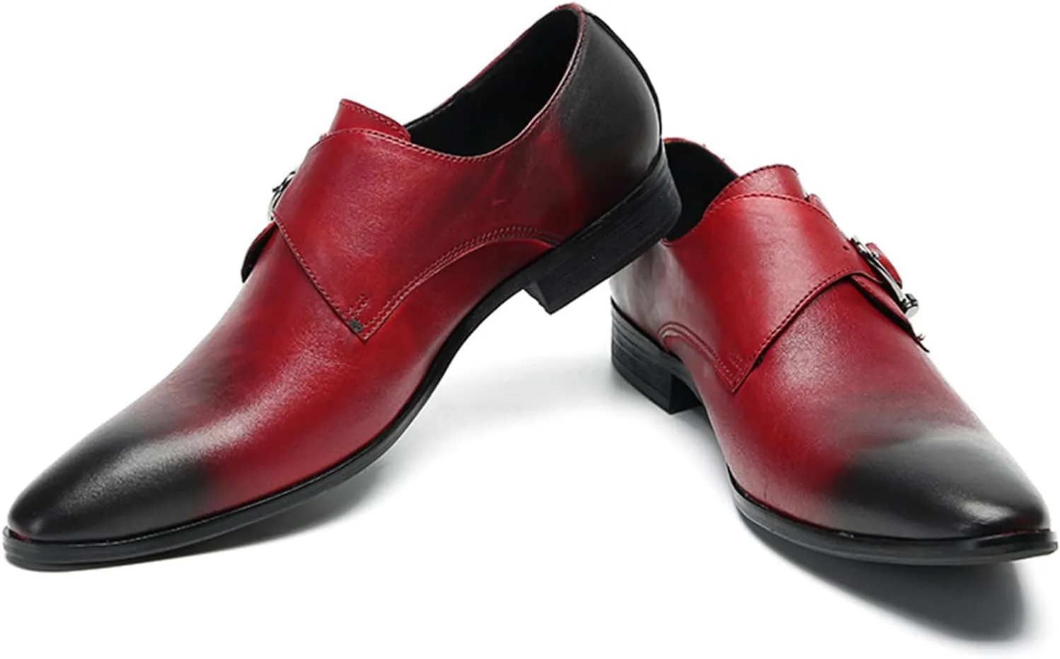 Men's Leather Shoes, Simple Gradient Business Casual Men's Dress Shoes, Wedding Party Banquet Barber Host Nightclub Stage Uniform Office Work Shoes
