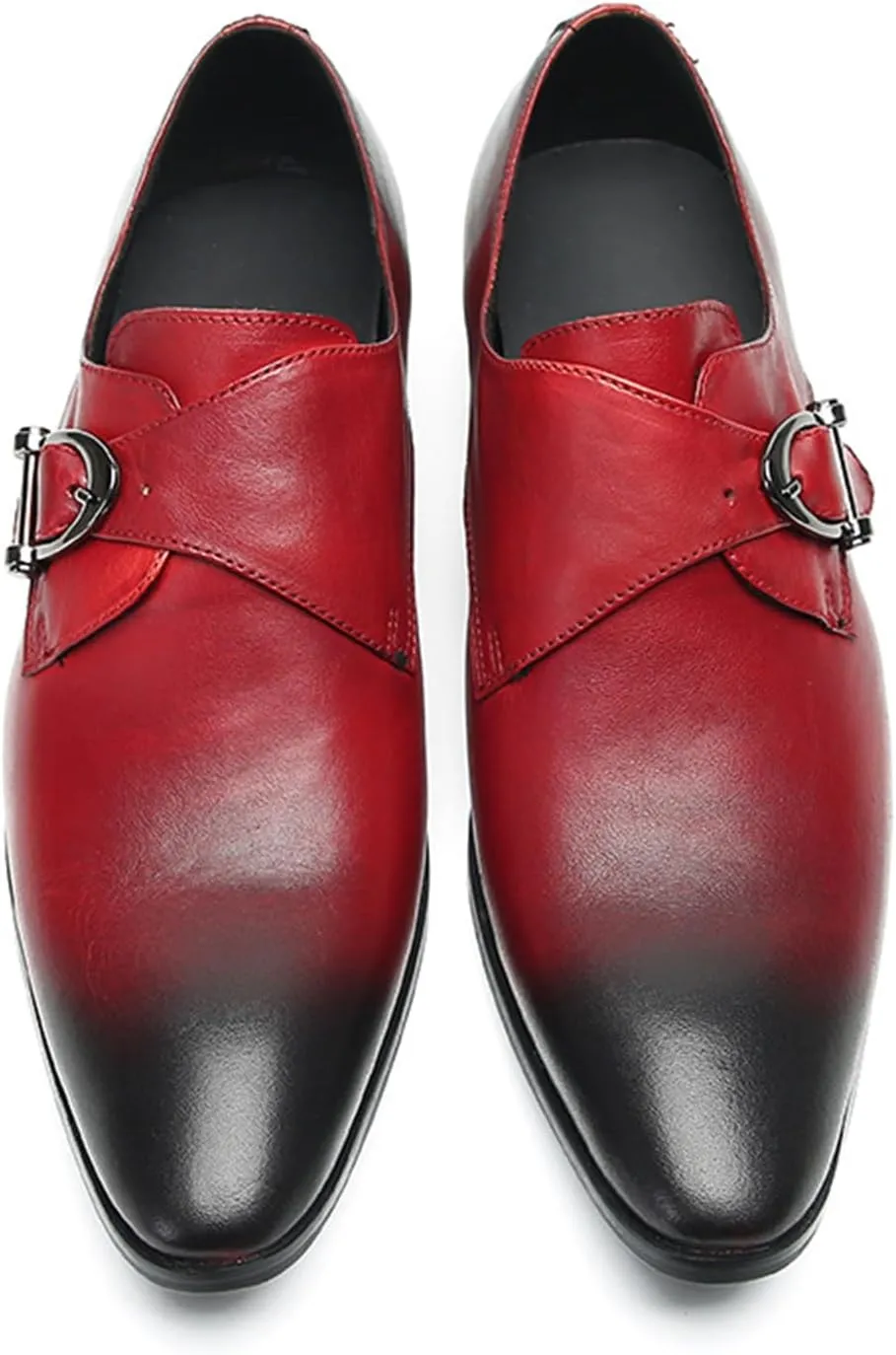 Men's Leather Shoes, Simple Gradient Business Casual Men's Dress Shoes, Wedding Party Banquet Barber Host Nightclub Stage Uniform Office Work Shoes