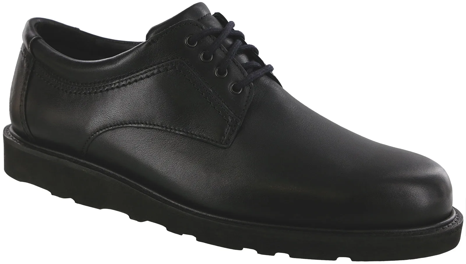 Men's Waypoint Lace Up Slip Resistant Shoe in Matte Black