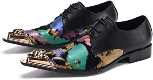 Men's Western Derby Floral Party Shoes