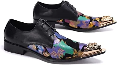 Men's Western Derby Floral Party Shoes