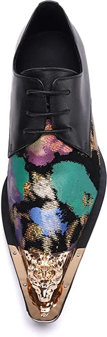 Men's Western Derby Floral Party Shoes