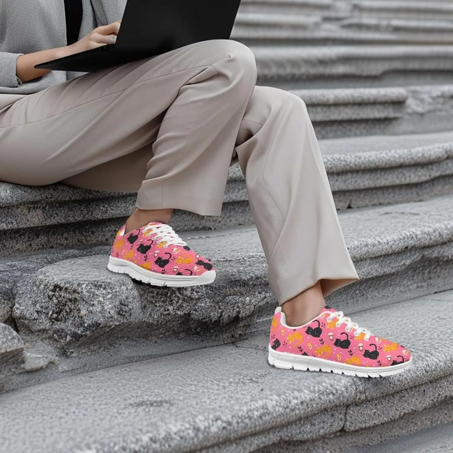 Modysero Lightweight Shoes for Womens Walking Shoes Fall Winter Outdoor Daily Tennis Sneakers for Ladies