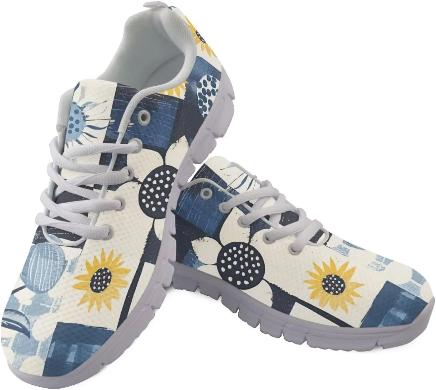 Modysero Shoes for Women Lace Up Tennis Shoes Daily Casual Womens Running Shoes with Mesh Breathable Ladies Footwear