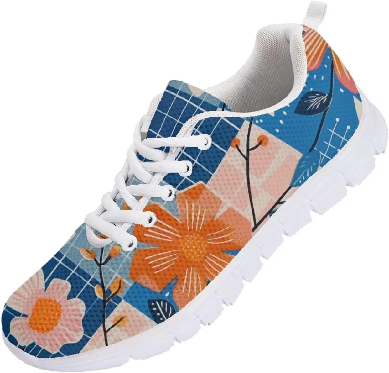 Modysero Shoes for Women Lace Up Tennis Shoes Daily Casual Womens Running Shoes with Mesh Breathable Ladies Footwear