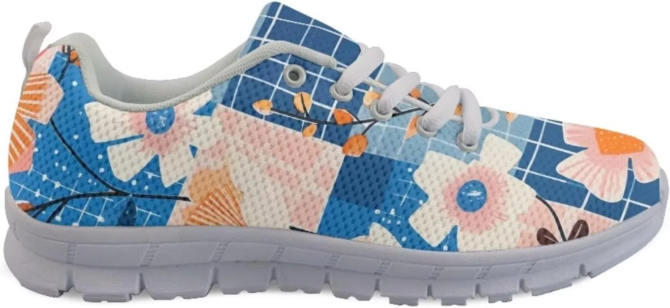 Modysero Shoes for Women Lace Up Tennis Shoes Daily Casual Womens Running Shoes with Mesh Breathable Ladies Footwear