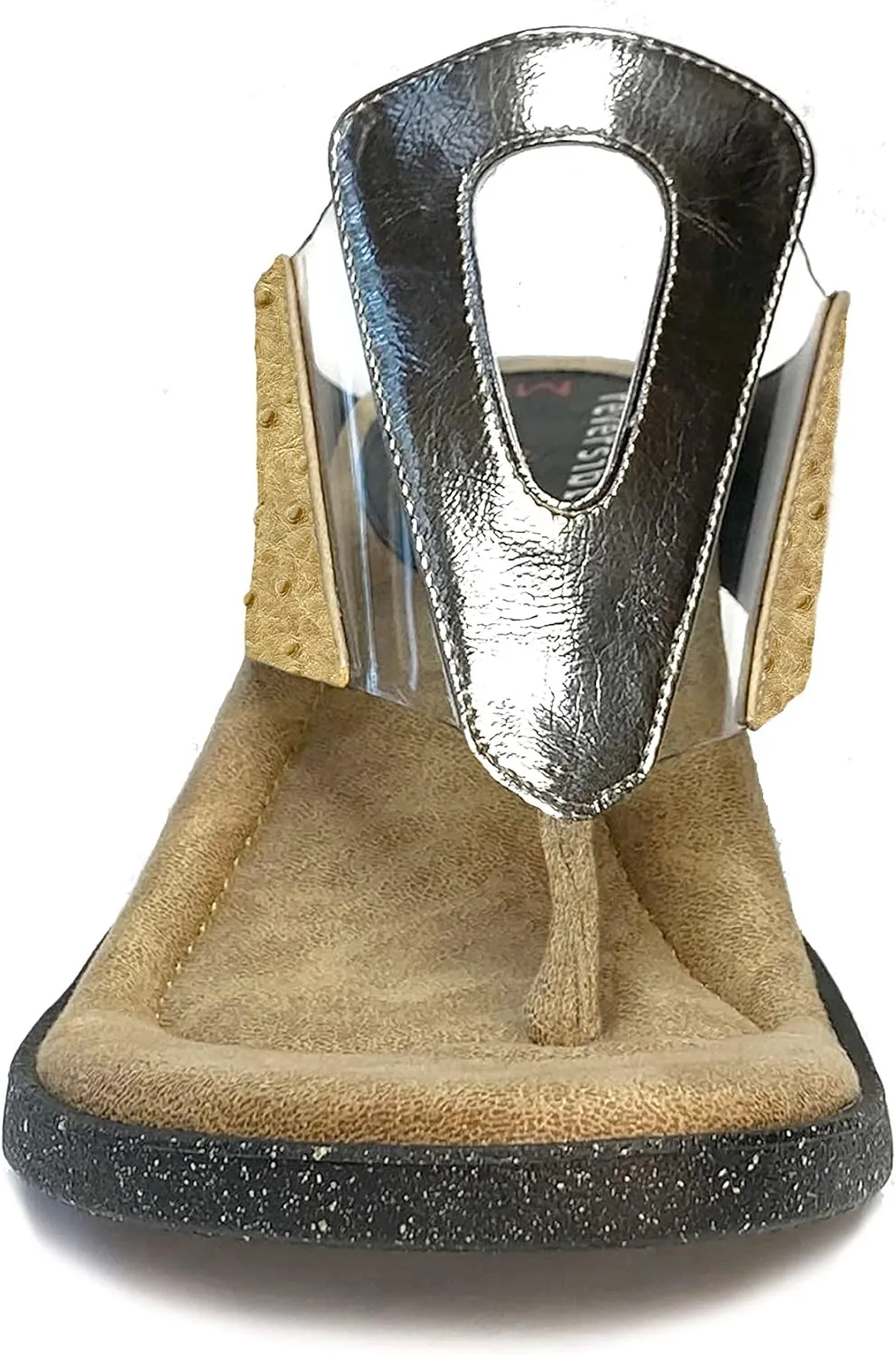Modzori Grazia Women's Low Wedge Reversible Sandal