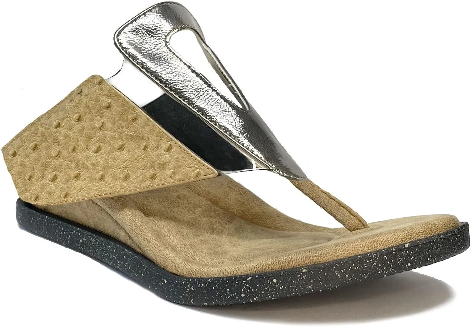Modzori Grazia Women's Low Wedge Reversible Sandal