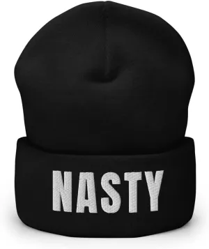 Nasty Beanie Skullcap Slang Girls Be Nasty Gal Beanie Embroidered Warm Beanie Cap