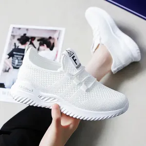 New Fly-Kit Mesh Women's Casual Sneaker Fashion Trend Korean Style Breathable Yeezy Foreign Trade Wholesale Shoes