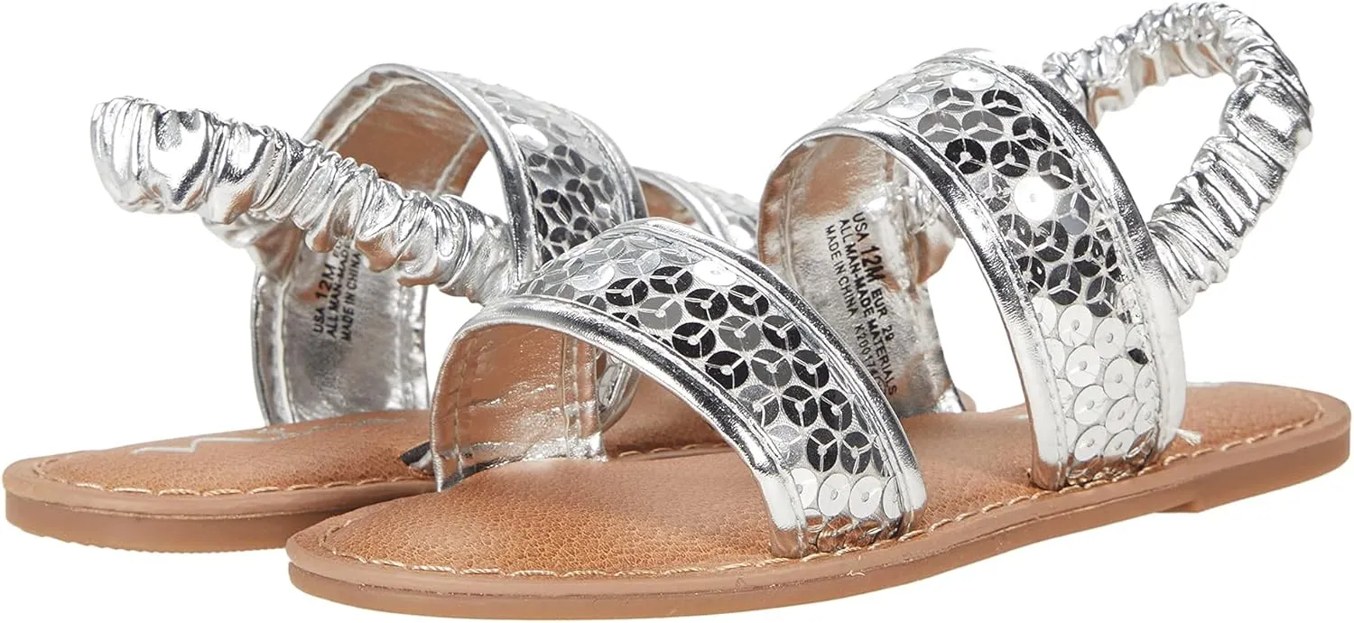 NINA Girl's CIA-T (Toddler/Little Kid) Silver Sequins 12 Little Kid M