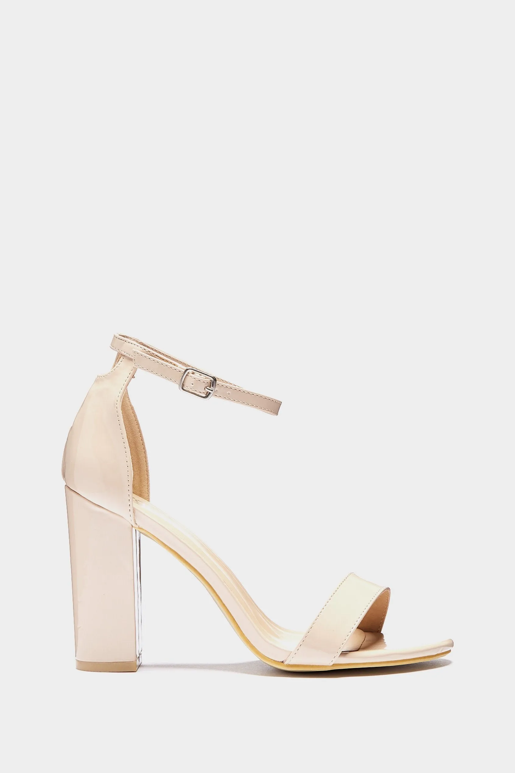 Nude Block Heel Strappy Sandal