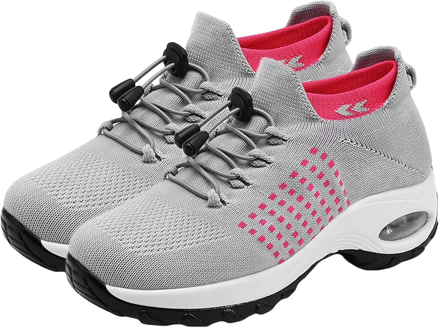Orthopedic Sneakers Breathable Women Slip on Trainers Comfortable Shoes for Women Stretch Cushion Athletic Shoe Unisex Casual Thick Bottom Walking Shoe