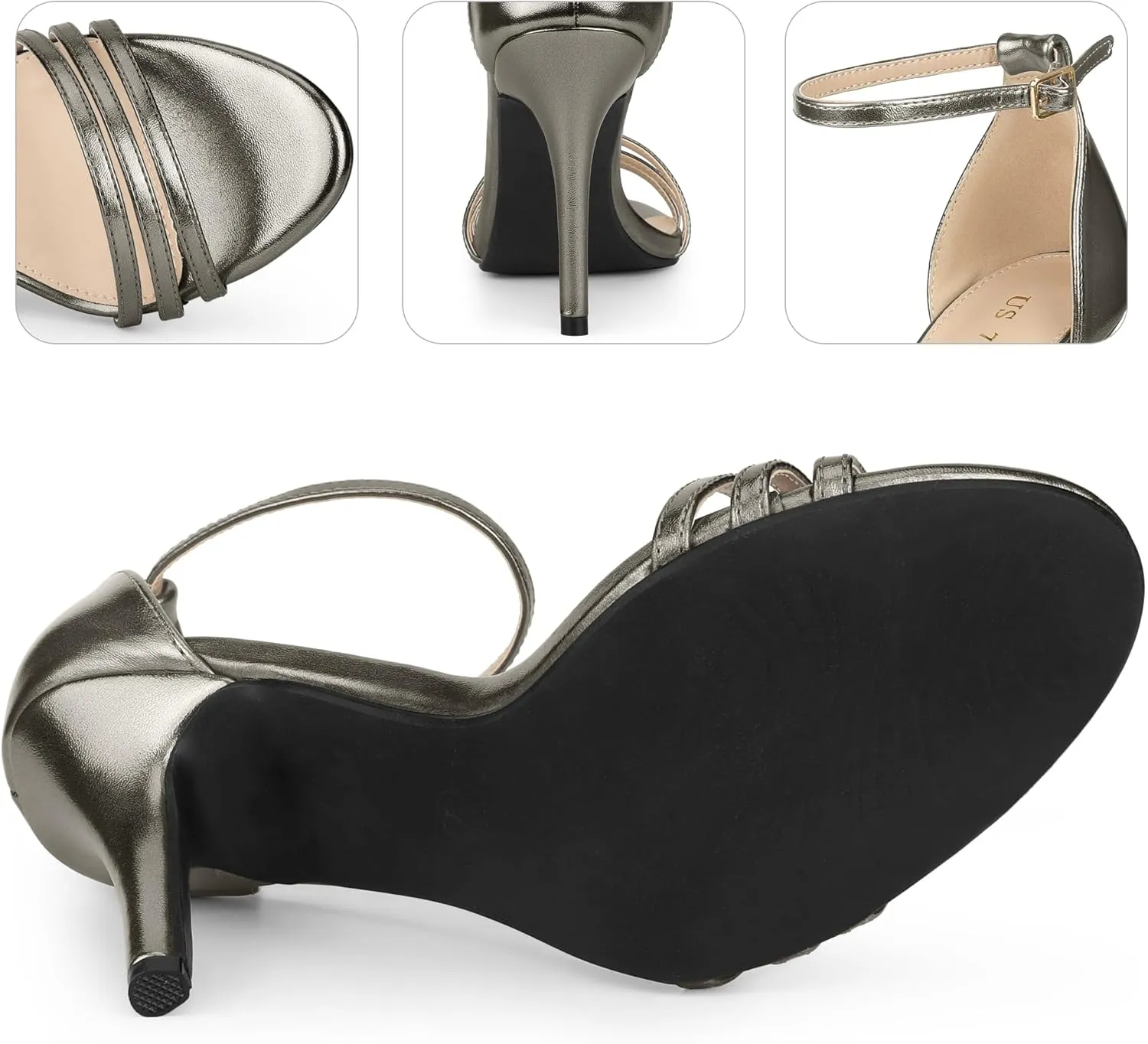 Perphy Strappy Heels Stiletto Heel Sandals for Women