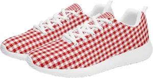 Pitovozu Yellow Squares Orange Black Plaid Sneaker Women Athletic Shoes Running Shoes Sports Sneaker Walking Shoes Gifts for Travel