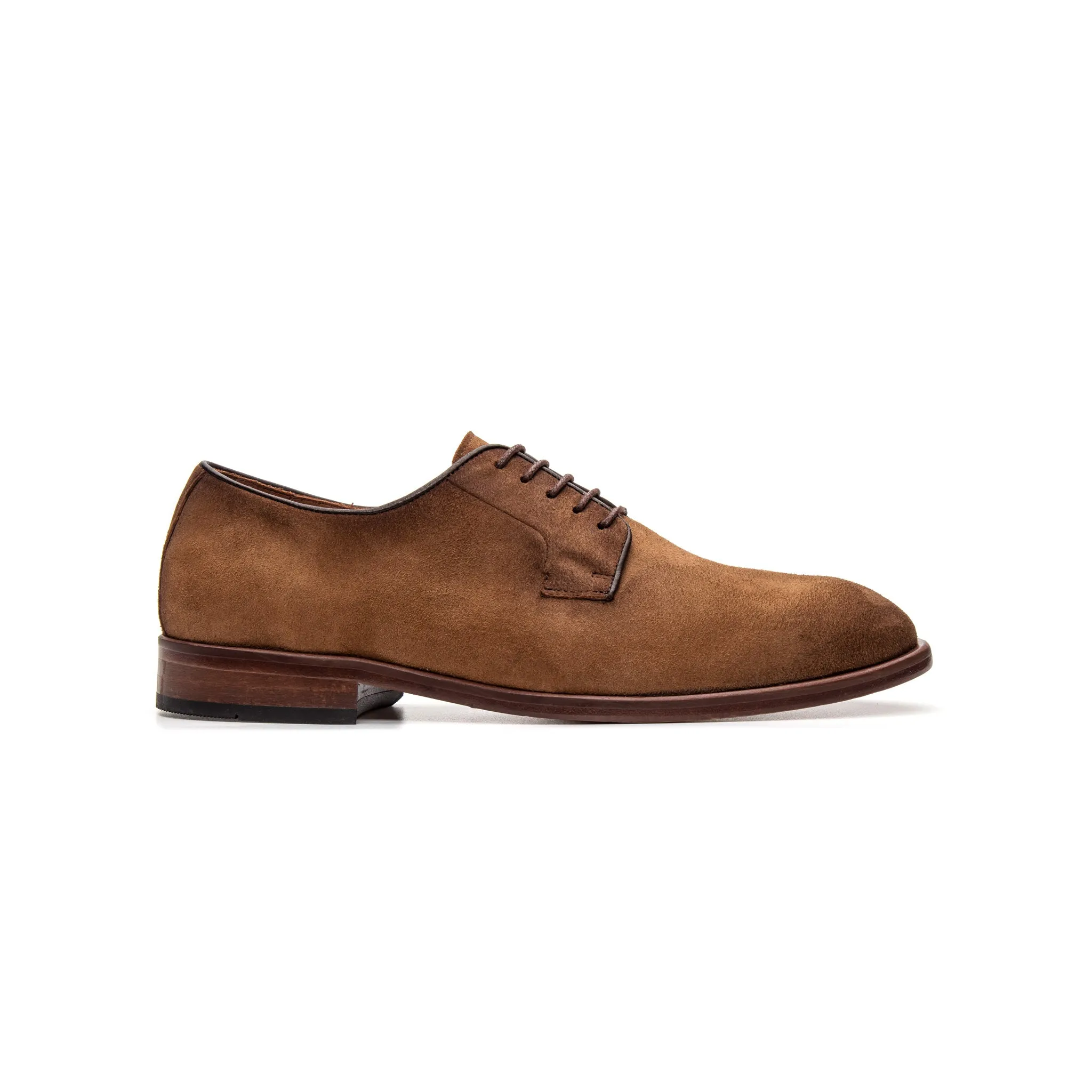 Plain Toe Derby in Nubuck Brown