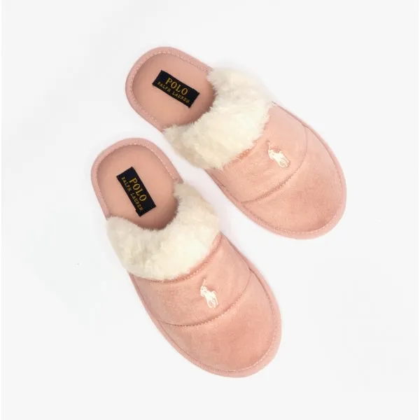 Polo Ralph Lauren KELCIE Womens Mule Slippers Pink/White