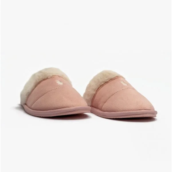 Polo Ralph Lauren KELCIE Womens Mule Slippers Pink/White