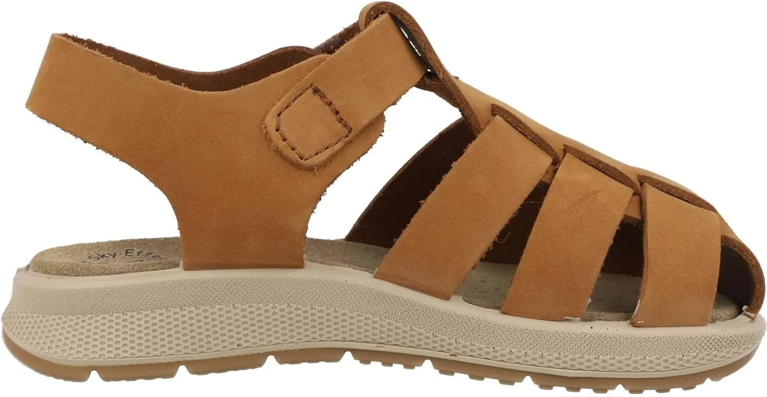 Primigi Pio Fisherman Sandal Brown - Chrome-Free Leather, Anti-Shock Cushioning, Flexible Sole