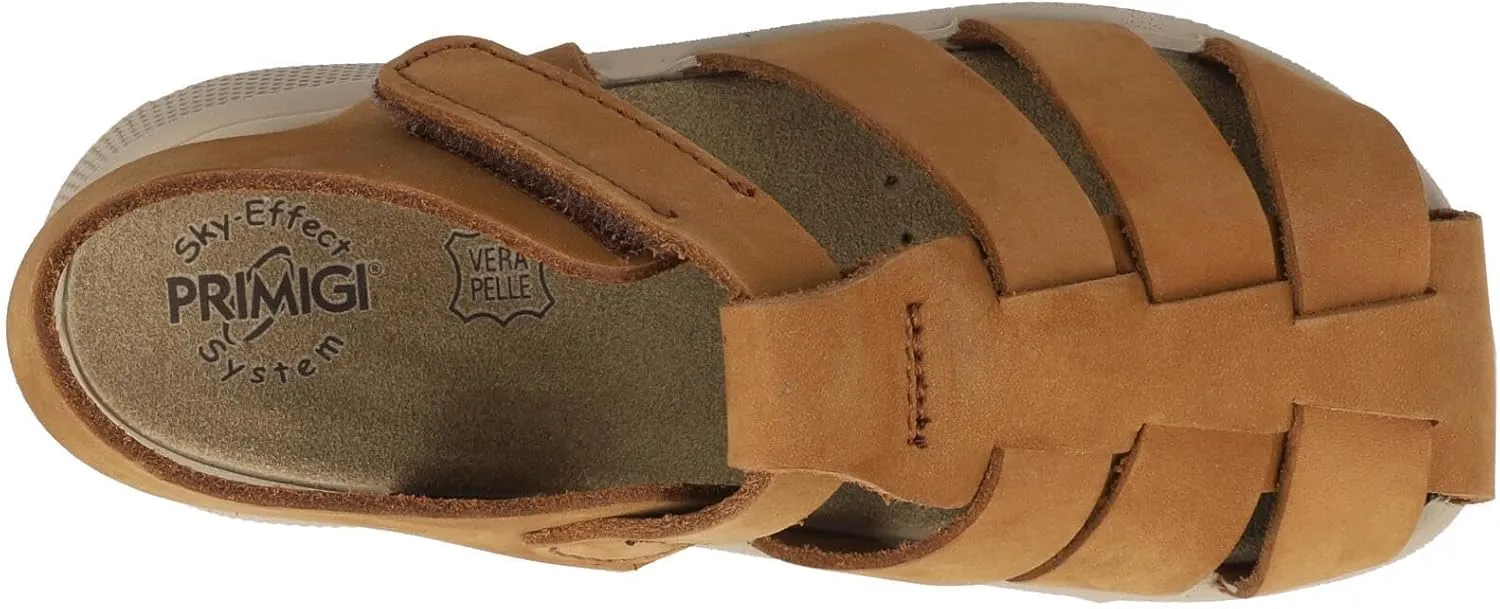 Primigi Pio Fisherman Sandal Brown - Chrome-Free Leather, Anti-Shock Cushioning, Flexible Sole