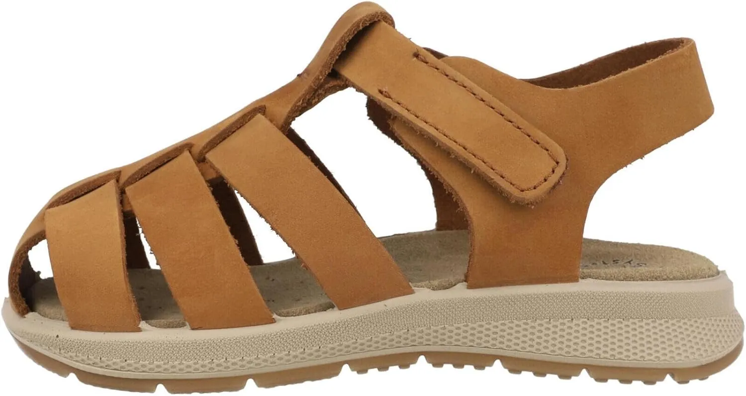 Primigi Pio Fisherman Sandal Brown - Chrome-Free Leather, Anti-Shock Cushioning, Flexible Sole
