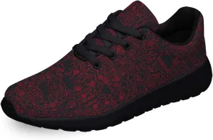 Reamson Women Men Sneaker Barbecue Grill Line Shoes Black Size 8