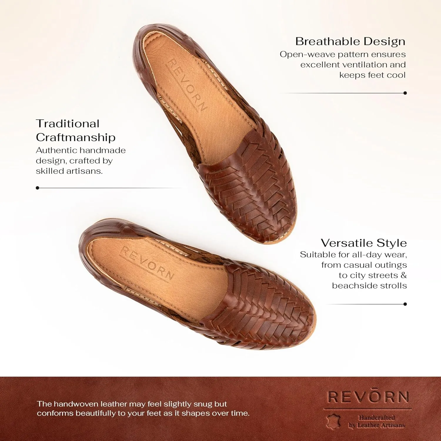 REVORN - SAINT Designer Huarache | Handcrafted Women Sandal | 100% Genuine Leather | Ultra Comfortable Insole | Flexible Sole | Sophisticated Design