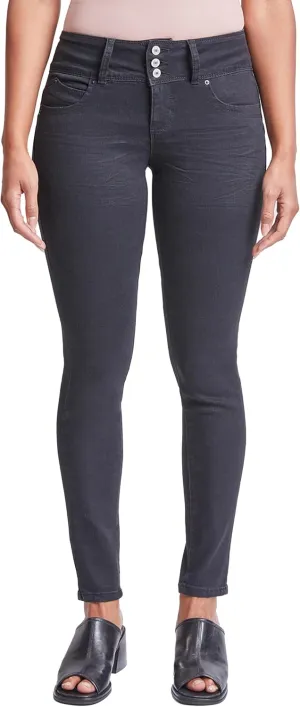 Royalty For Me Womens Women Wannabettabutt 3 Button Skinny Ankle Jean