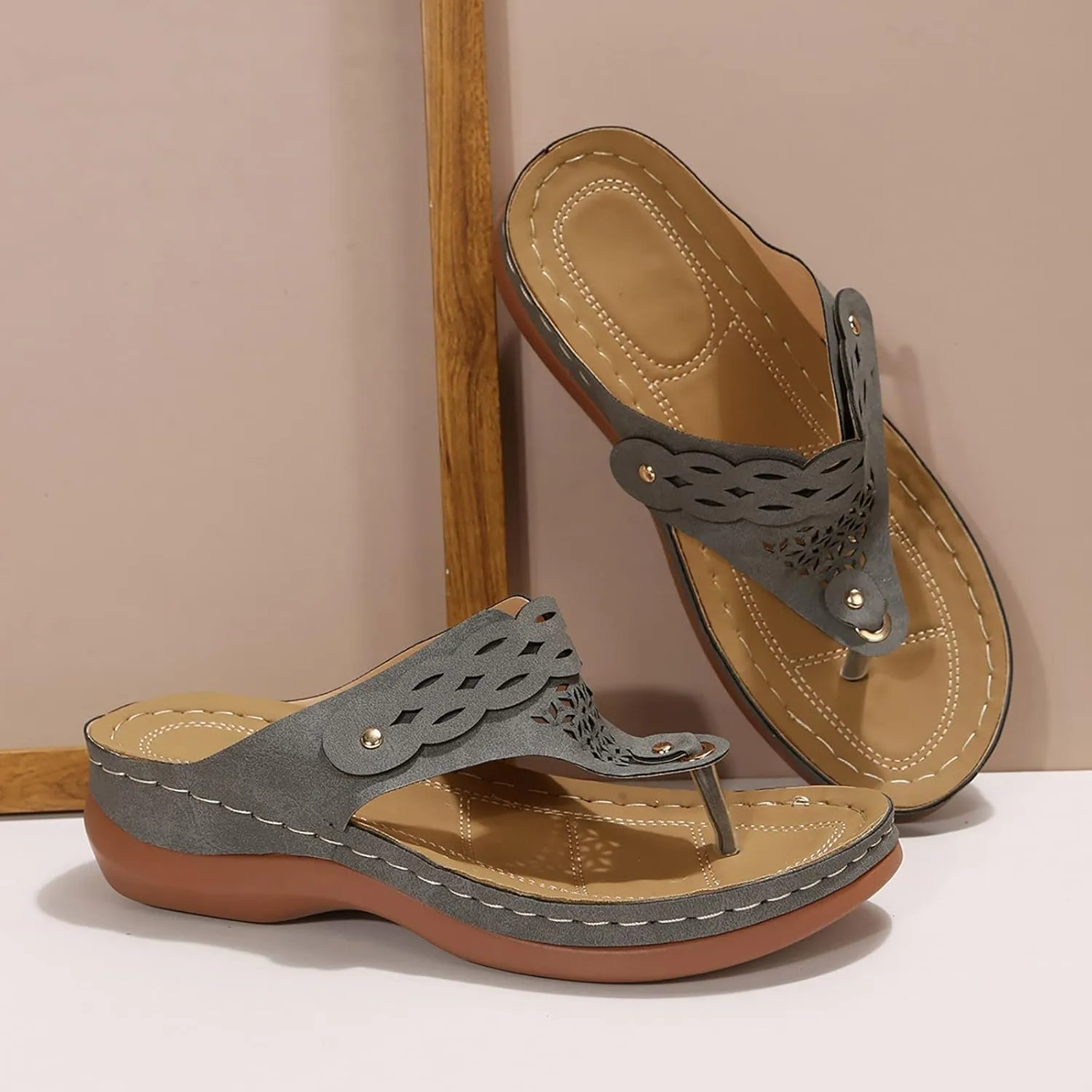 Sandals Women Orthopedic Comfortable White Casual Comfort Wedge Sandals Low Heels for Women Comfy Walking Shoes for Women Womens Hiking Sandals Heeled Sandals for Women Black Prom Shoes