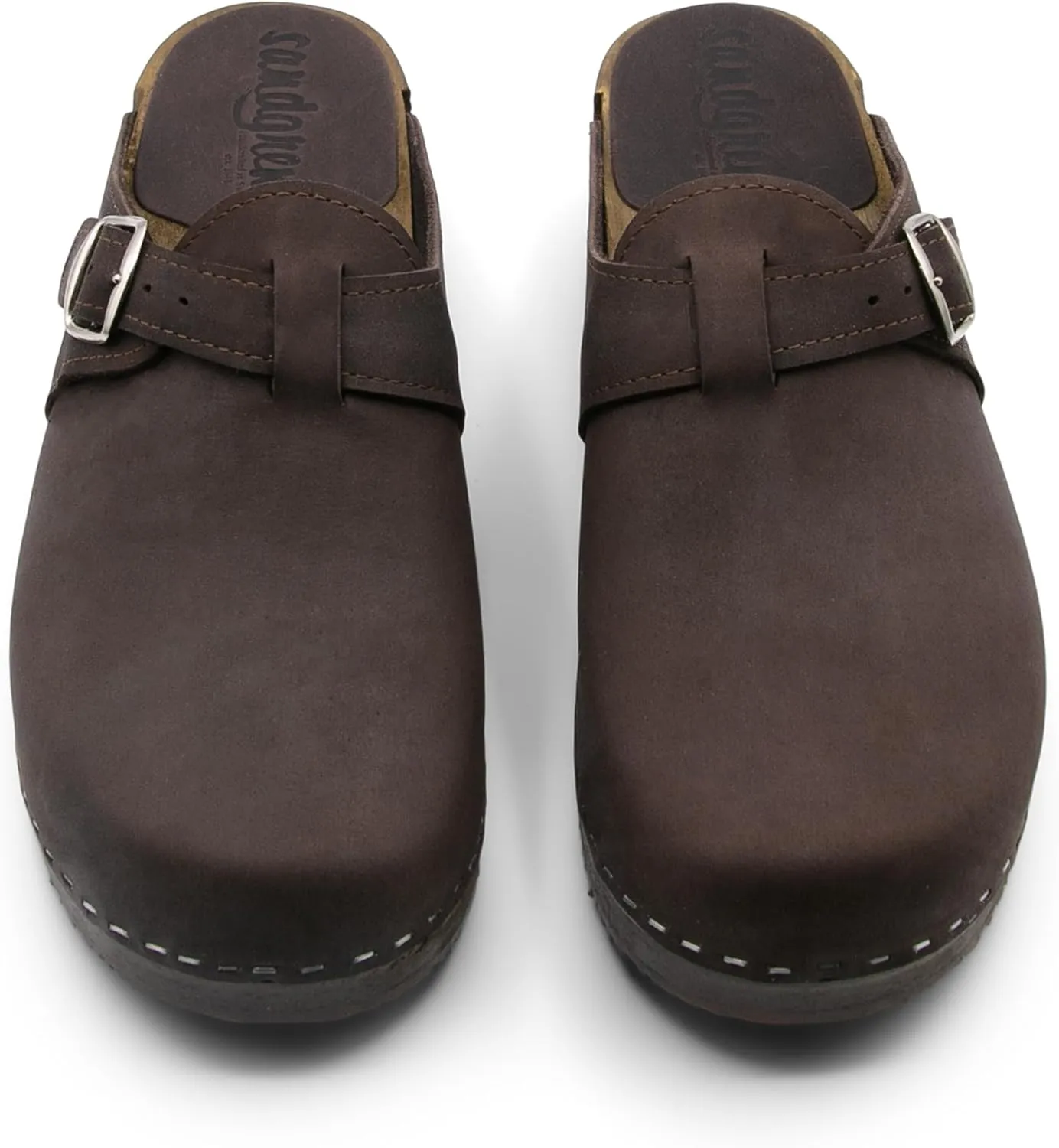 Sandgrens Handmade Swedish Wood Clogs for Men, Low Heel Mule | Halmstad