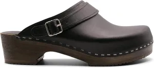 Sandgrens Handmade Swedish Wood Clogs for Men, Low Heel Mule | Nybro