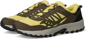 Saucony Unisex Grid Peak Sneaker, Yellow/Walnut, 7.5 US Men
