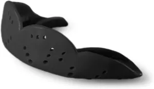 SISU Aero Medium Mouthguard, Charcoal Black - 1.6mm Thin - Custom-Molded Fit - Slim Design - Remoldable Up to 20 Times - for Team Sports - Non Toxic