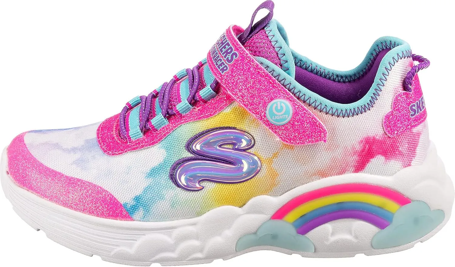 Skechers Girl's, S Lights: Rainbow Racers - Little Kid