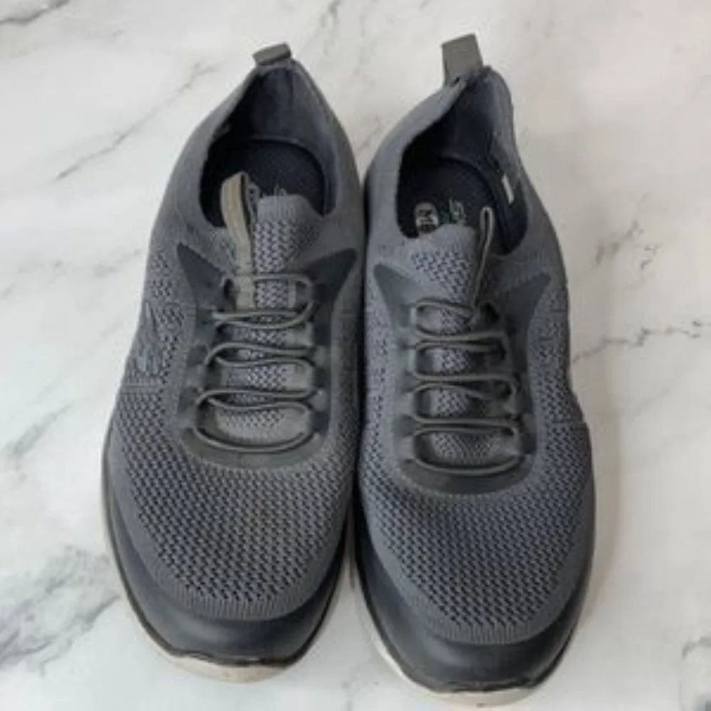 Skechers Grey Memory Foam Mesh Knit Bungee Lace Athletic Sneaker 8.5