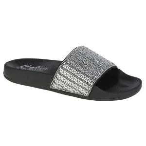Skechers Ladies Pop Ups New Spark Black Vegan Slider Sandals 119320/BLK