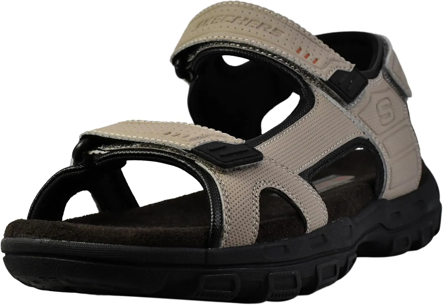 Skechers Men's Garver-Louden 64487 Open Toe Sandal W/Strap Closure, Taupe, 13 EW US