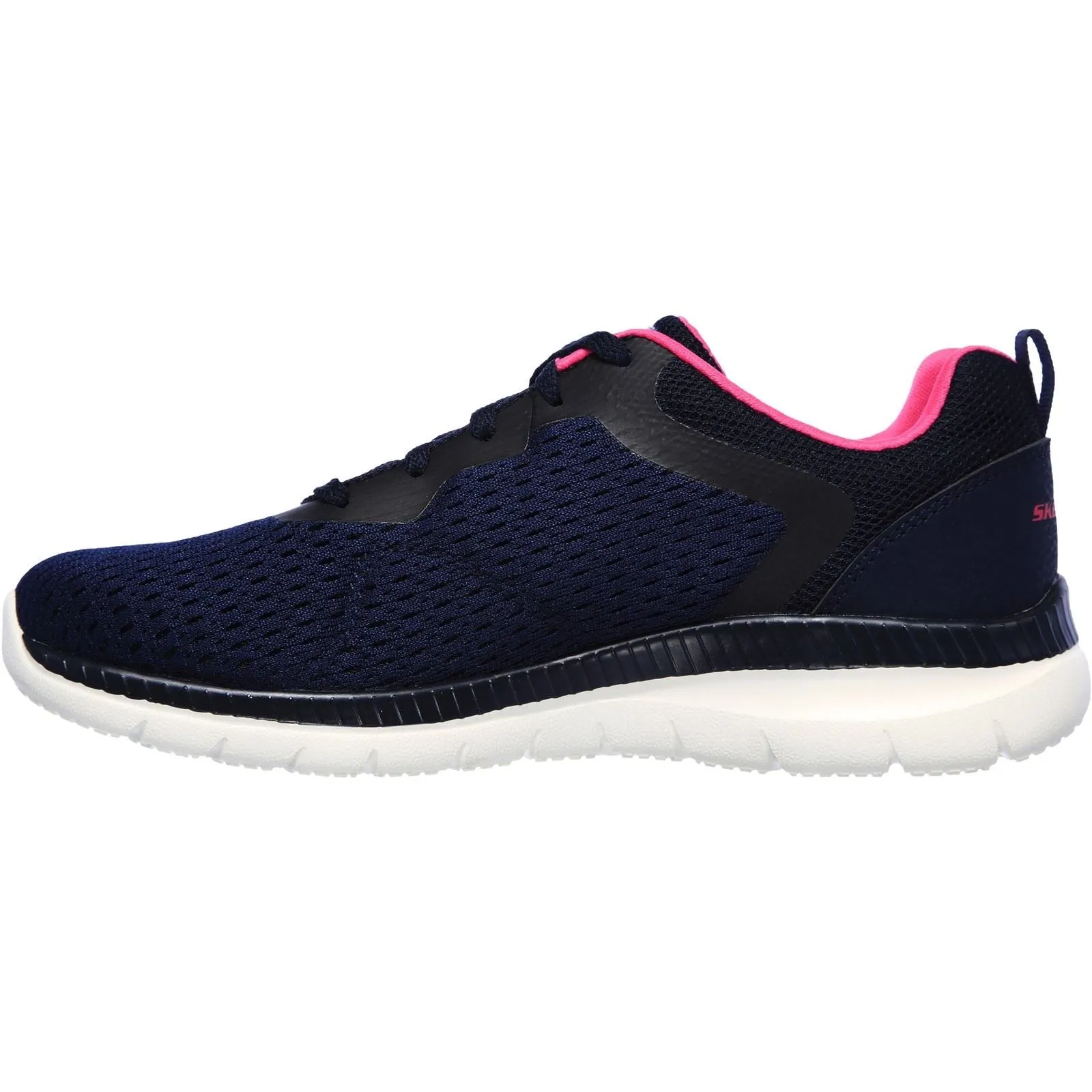 Skechers Women's Bountiful Quick Path Shoes in Navy/Hot Pink