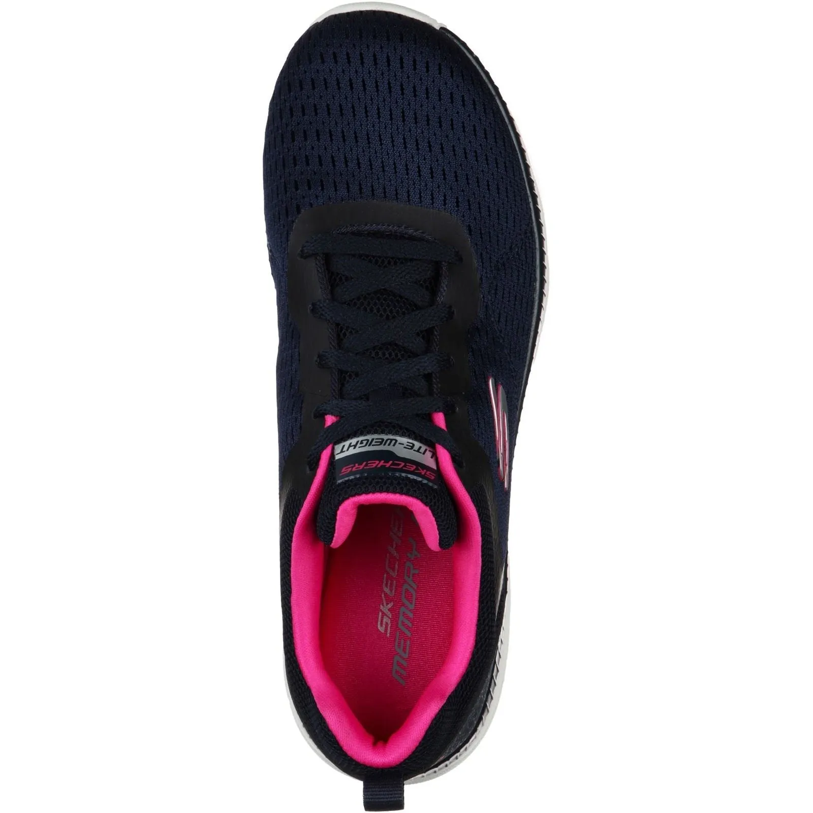 Skechers Women's Bountiful Quick Path Shoes in Navy/Hot Pink