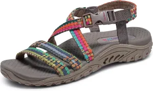 Skechers Women's Reggae-Sew Me-Boho Woven Strappy Slingback Sandal