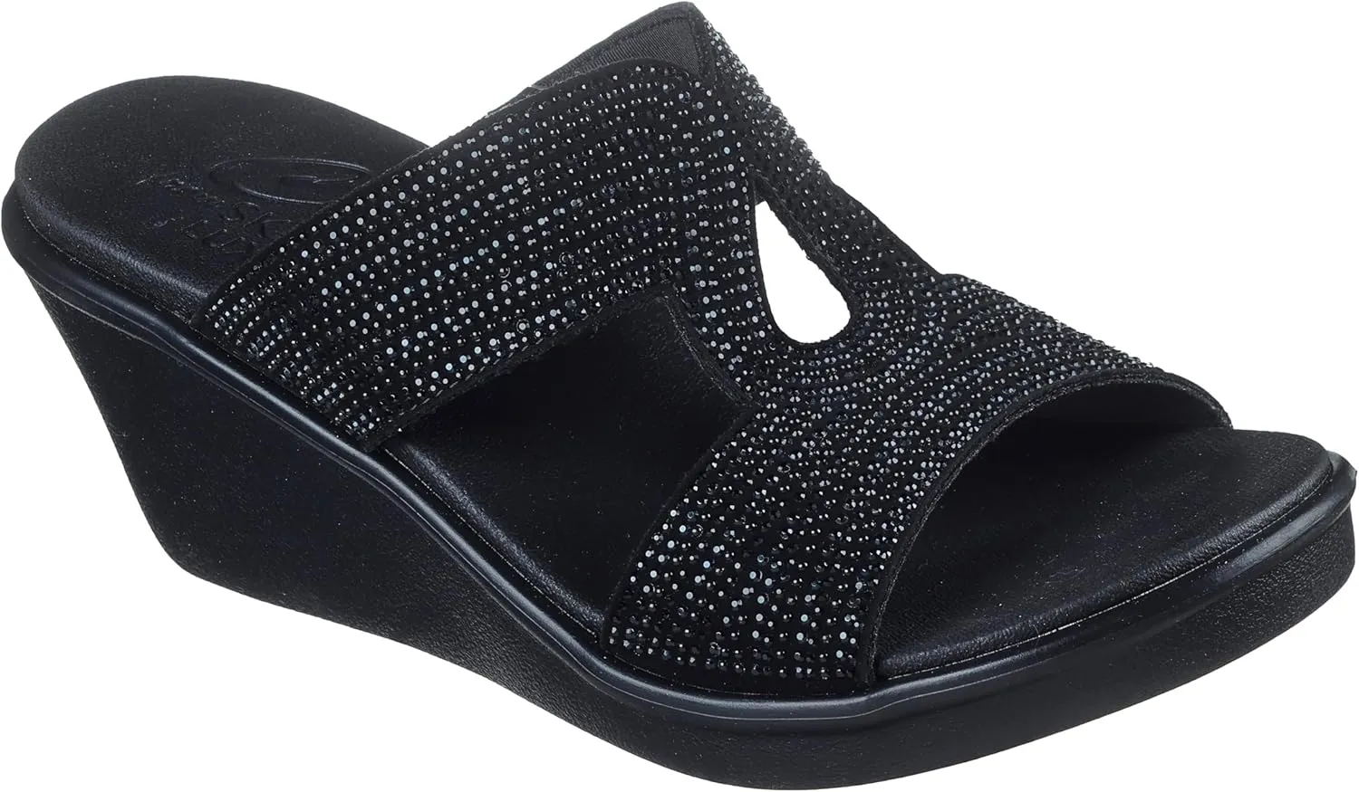 Skechers Women's Rumble on-Shining Night Wedge Sandal