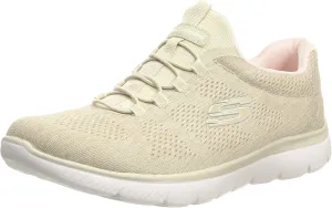 Skechers Women's Summits Fun Flare Sneaker, Taupe/Pink=TPPK, 13 Wide