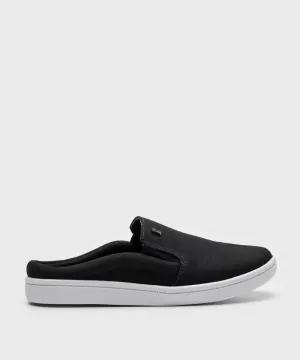 Slip On Mule Santa Lolla Preto Lona Deserto