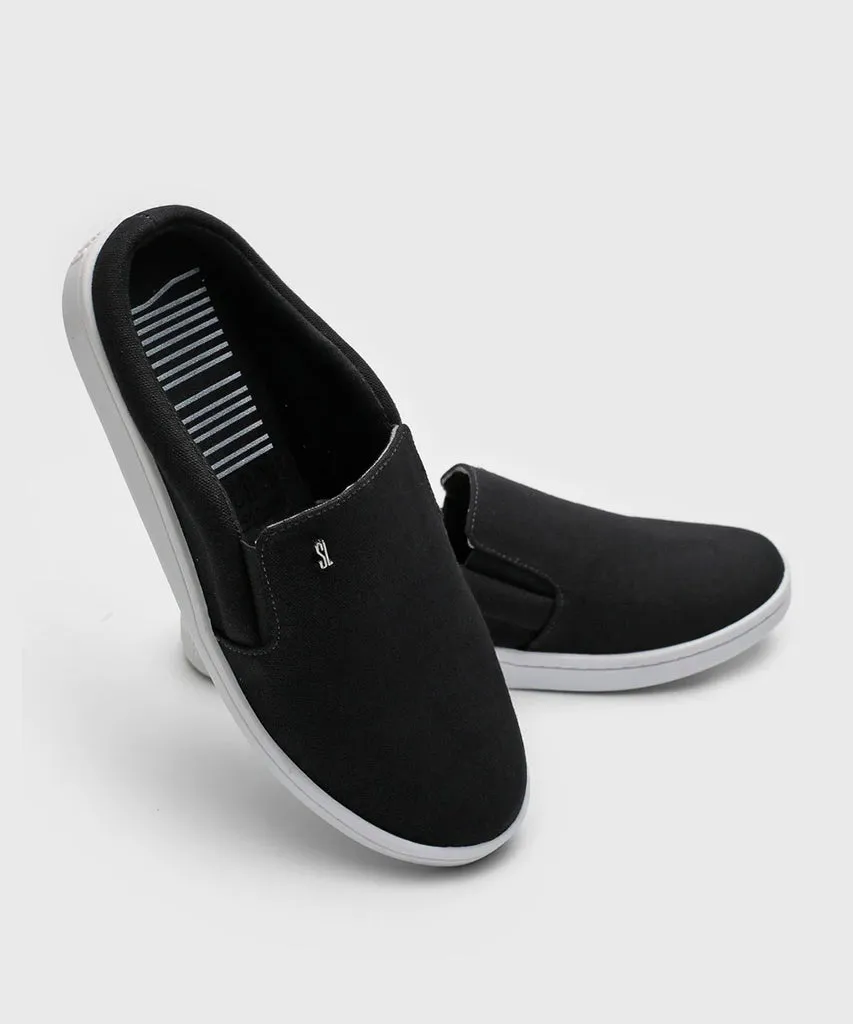 Slip On Mule Santa Lolla Preto Lona Deserto