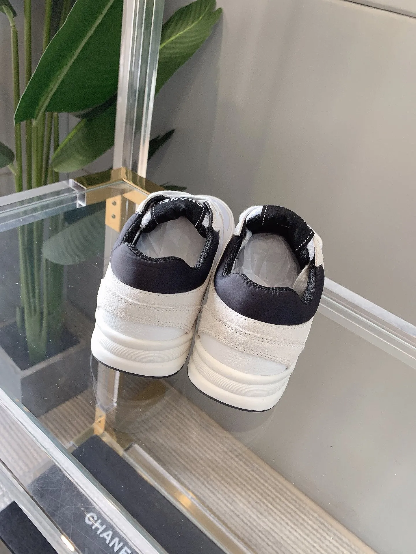 Sneaker CHANEL Mesh Overnight delivery 145612 Fabric In White Timely delivery