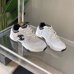 Sneaker CHANEL Mesh Overnight delivery 145612 Fabric In White Timely delivery