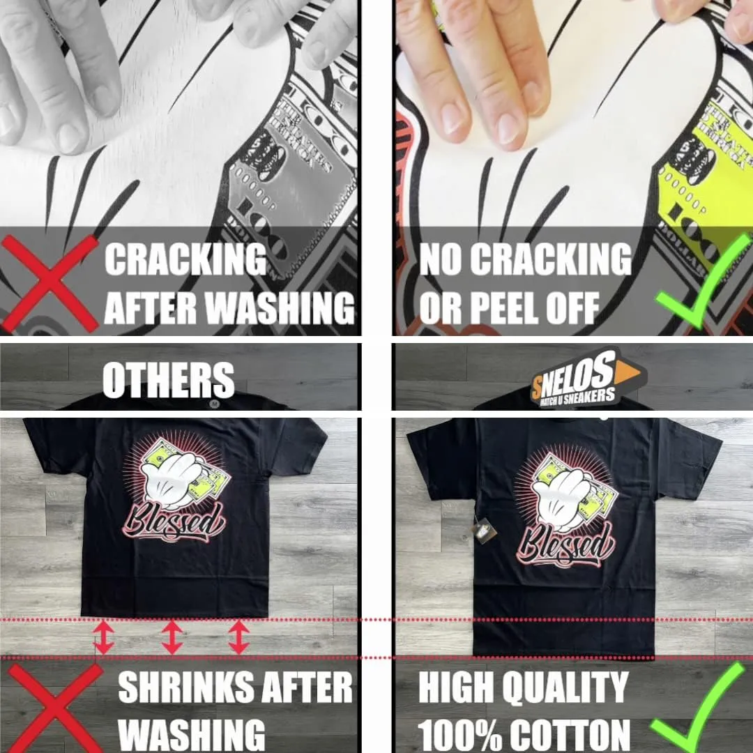 SNELOS Shirt to Match Sneaker Jordan 4 Tour Yellow Lighting Match Jordan tee