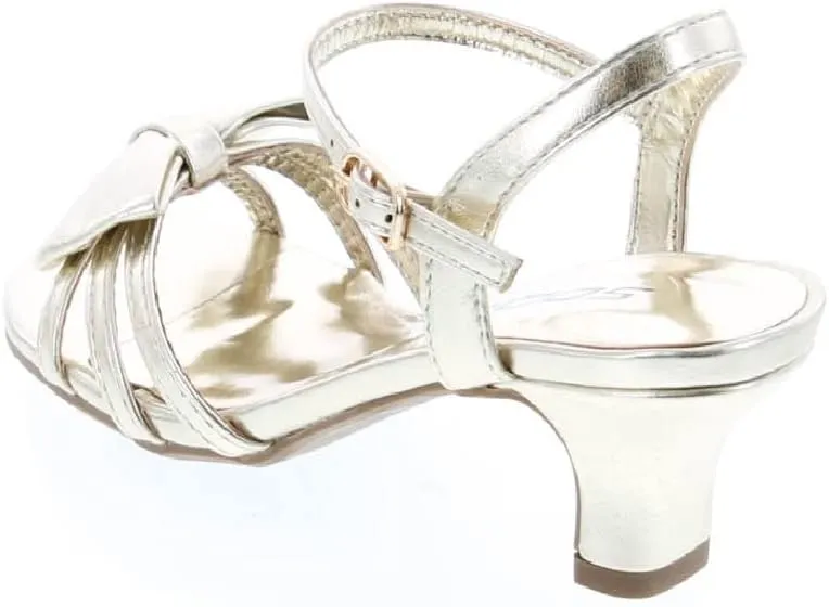 Soda Girly-2 Children's Girl's Open Toe Slingback Block High Heel Sandals